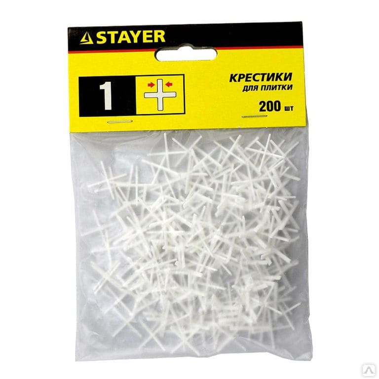 Крестики STAYER д/кафеля 1,0мм, 200шт