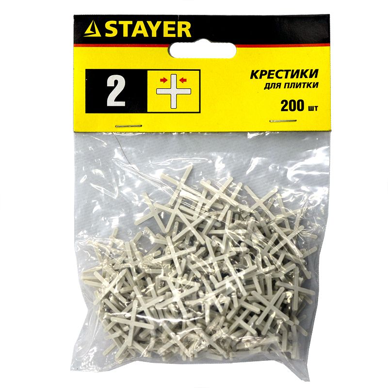 Крестики STAYER для кафеля 2мм,(200шт)