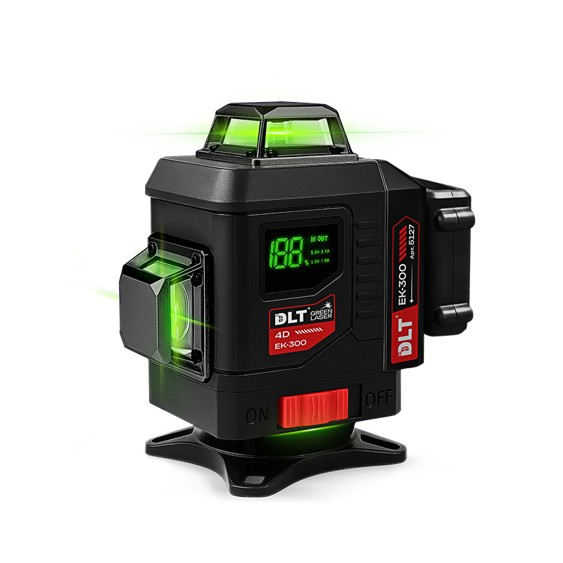 Лазерный уровень (нивелир) DLT EK-300 2 верт и 2 гор линии, дальность 40м