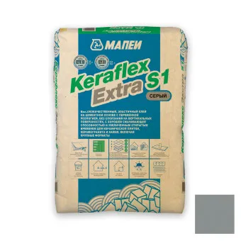 МАПЕЙ, KERAFLEX EXTRA S1, ТМ MAPEI, Смесь сухая клеевая на цементном вяжущем класс С2ТES1 (25кг)