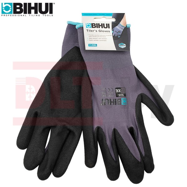 Перчатки строительные BIHUI с латексным покрытием,размер 11(XXL)